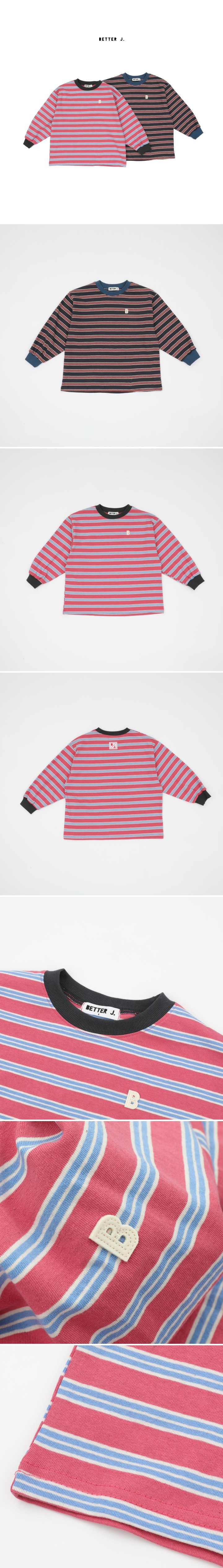 Better j - Korean Women Fashion - #momslook - Phase Stripe Tee (Junior-Adult) - 2