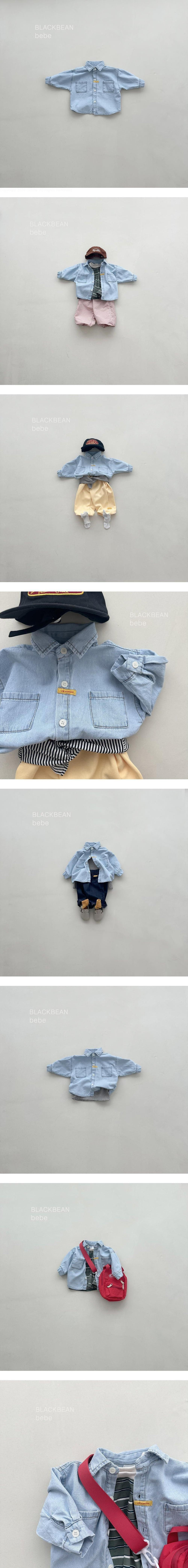 Black Bean - Korean Baby Fashion - #smilingbaby - 215 Martin Bebe Denim Shirt - 2