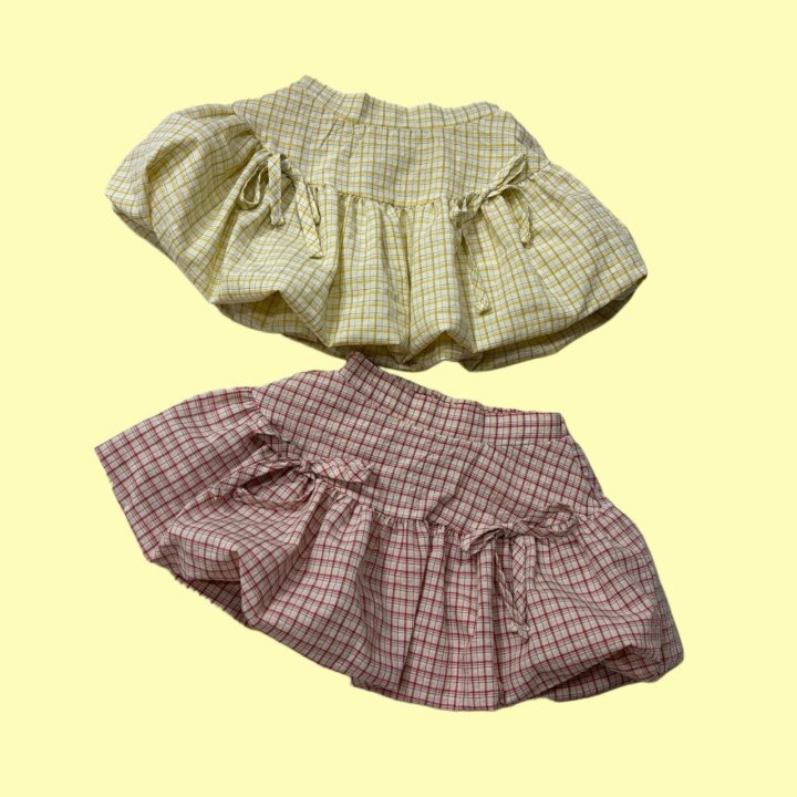 Bobo j - Korean Children Fashion - #Kfashion4kids - Check Skirt