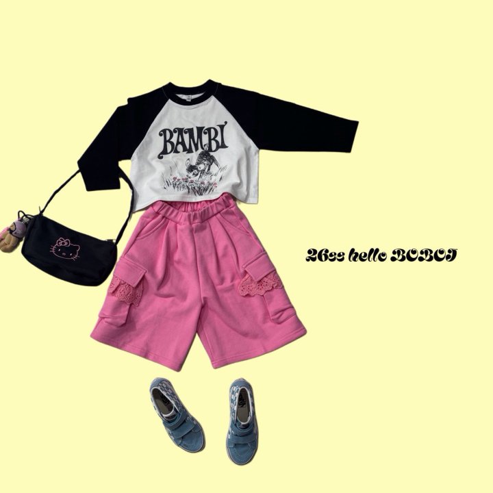 Bobo j - Korean Children Fashion - #childrensboutique - Bambina Raglan Tee - 2