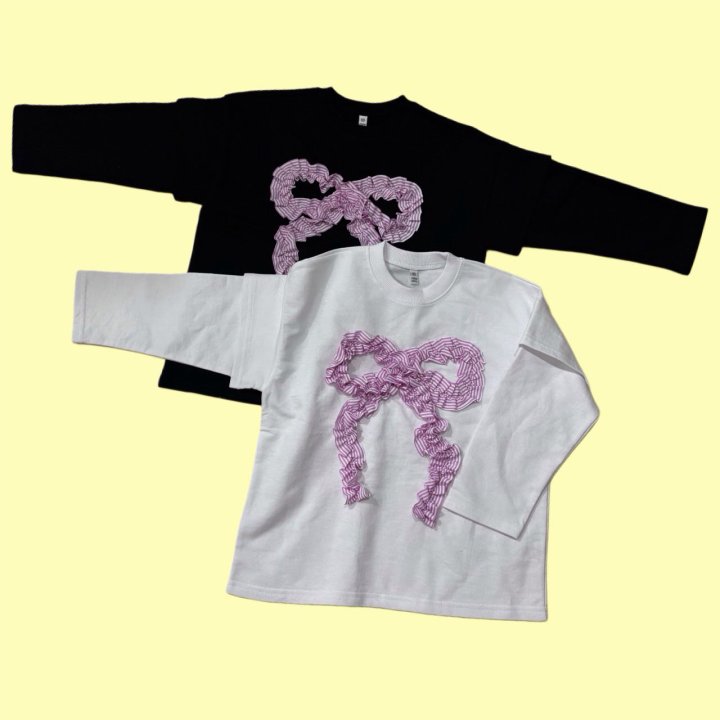 Bobo j - Korean Children Fashion - #childrensboutique - Big Ribbon Tee