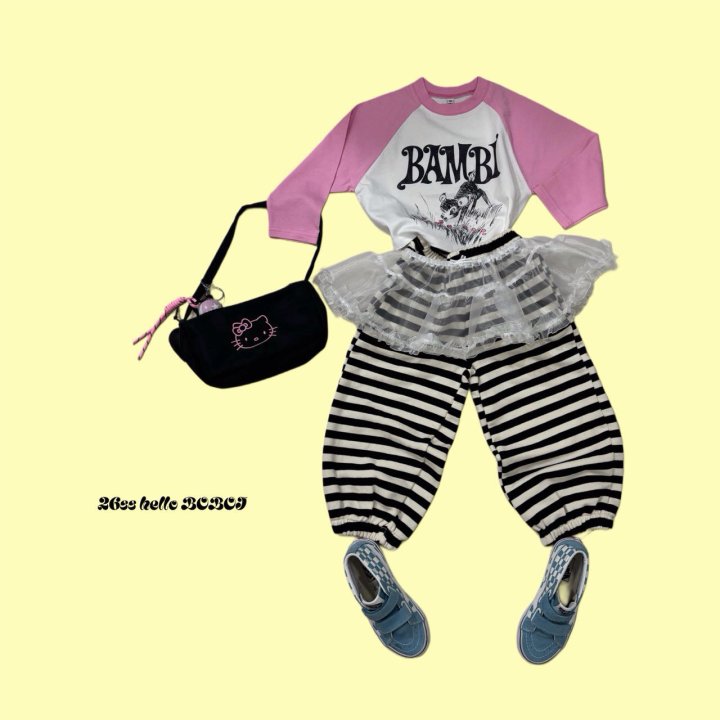 Bobo j - Korean Children Fashion - #designkidswear - Bambina Raglan Tee - 3