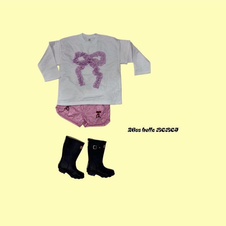 Bobo j - Korean Children Fashion - #discoveringself - Big Ribbon Tee - 3