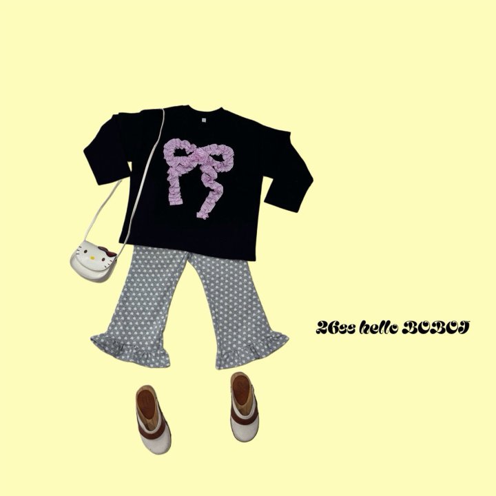 Bobo j - Korean Children Fashion - #discoveringself - Big Ribbon Tee - 4