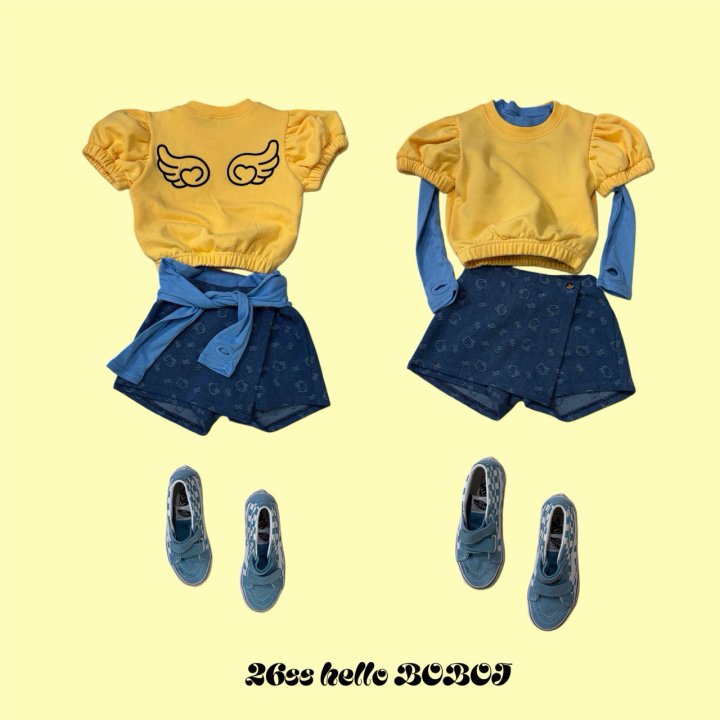 Bobo j - Korean Children Fashion - #kidsshorts - Wing Puff Tee - 2