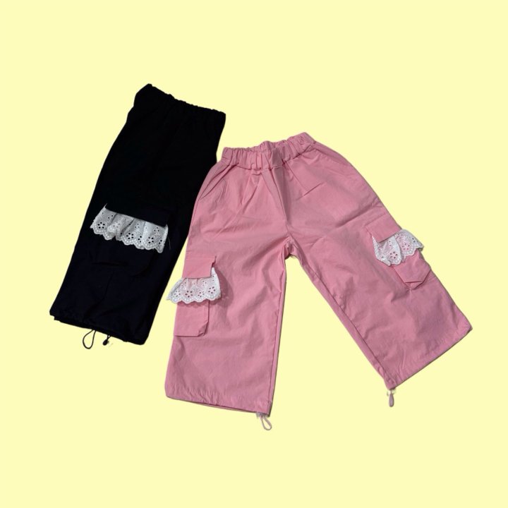 Bobo j - Korean Women Fashion - #thelittlethings - Cargo Lace Pants (Adult)