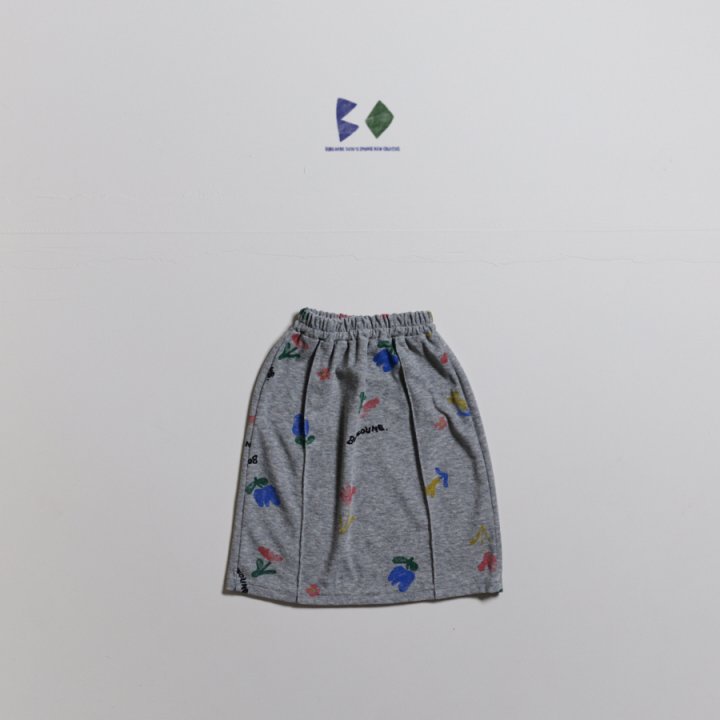 Boneoune - Korean Children Fashion - #kidzfashiontrend - Floral Terry Skirt - 4