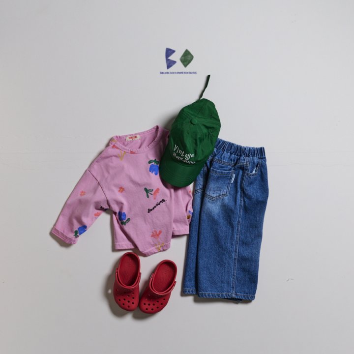 Boneoune - Korean Children Fashion - #designkidswear - Floral Single Tee - 3