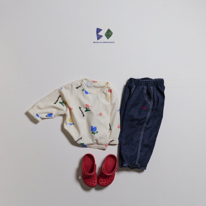 Boneoune - Korean Children Fashion - #designkidswear - Floral Single Tee - 4