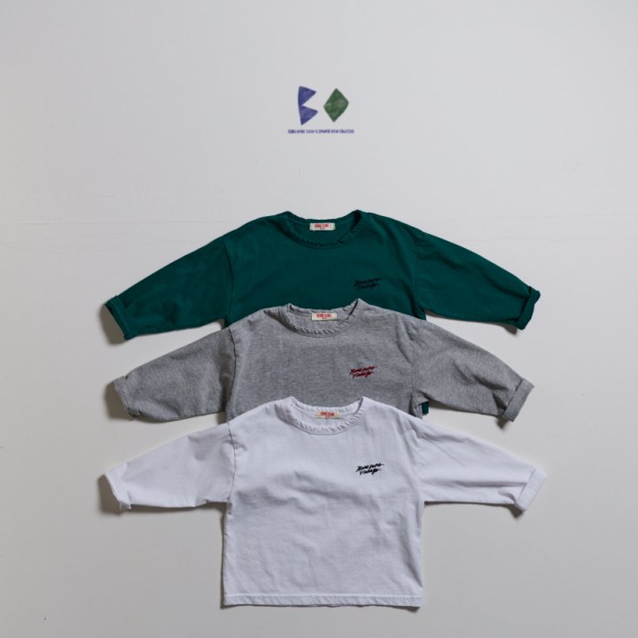 Boneoune - Korean Children Fashion - #fashionkids - Bio Embroidery Single Tee - 2