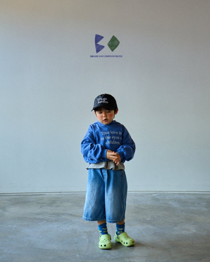 Boneoune - Korean Children Fashion - #kidsshorts - Soft Knee Length Denim Pants - 6