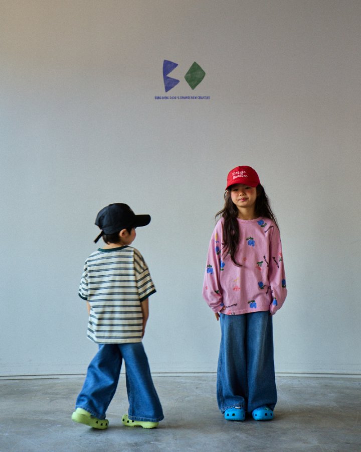 Boneoune - Korean Children Fashion - #kidsshorts - Floral Single Tee - 6