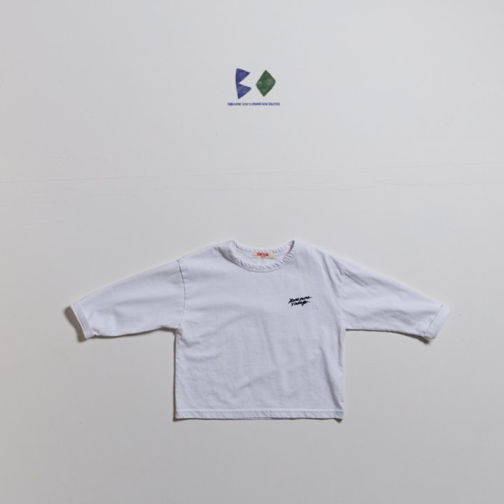 Boneoune - Korean Children Fashion - #kidsshorts - Bio Embroidery Single Tee - 3