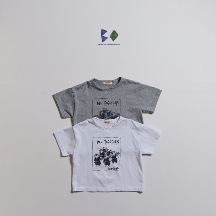 Boneoune - Korean Children Fashion - #kidsshorts - Together Short Sleeve Tee