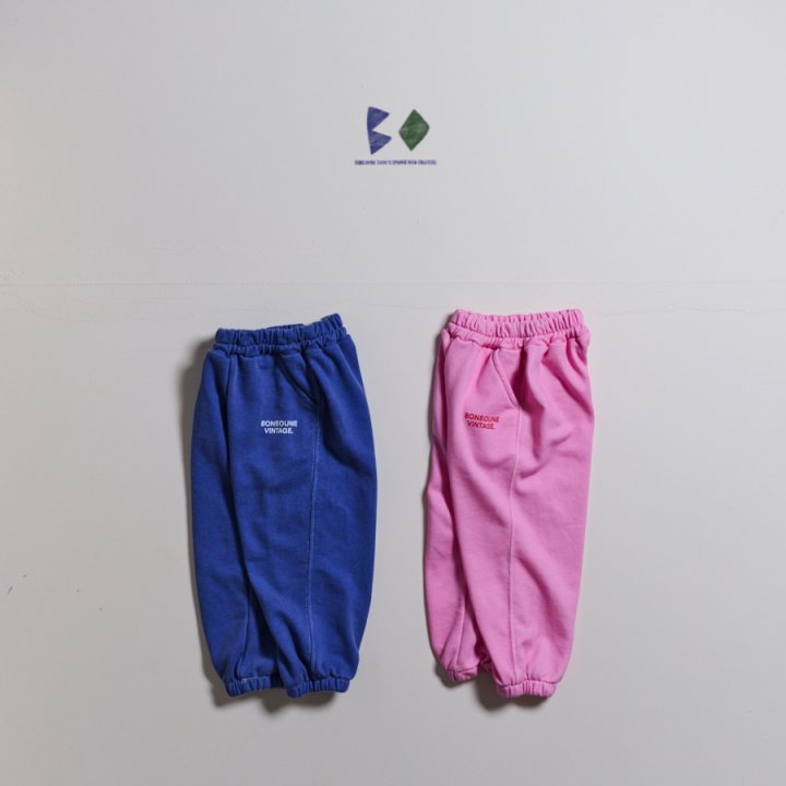 Boneoune - Korean Children Fashion - #kidsstore - Vintage Raglan Jogger Pants - 3