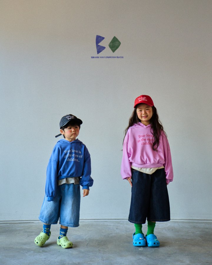 Boneoune - Korean Children Fashion - #kidzfashiontrend - Eyes Crop Hoodie - 7