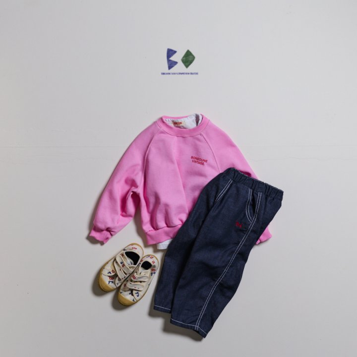 Boneoune - Korean Children Fashion - #kidsstore - Vintage Raglan Jogger Pants - 4