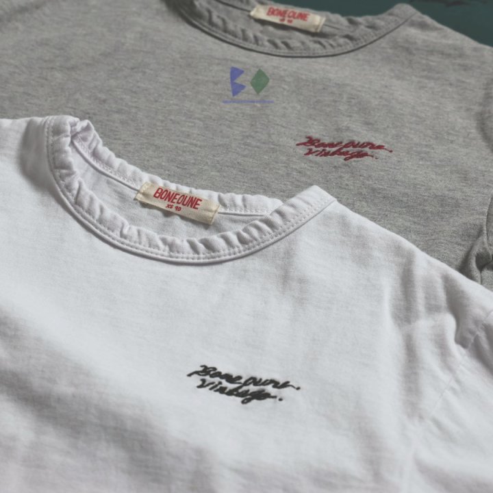 Boneoune - Korean Children Fashion - #minifashionista - Bio Embroidery Single Tee - 9