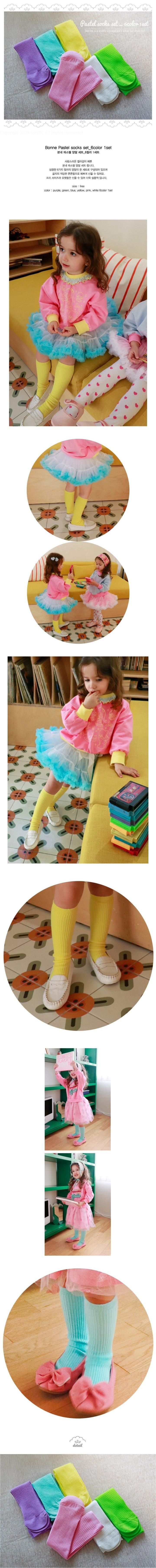 Bonne - Korean Children Fashion - #Kfashion4kids - Pastel Socks Set
