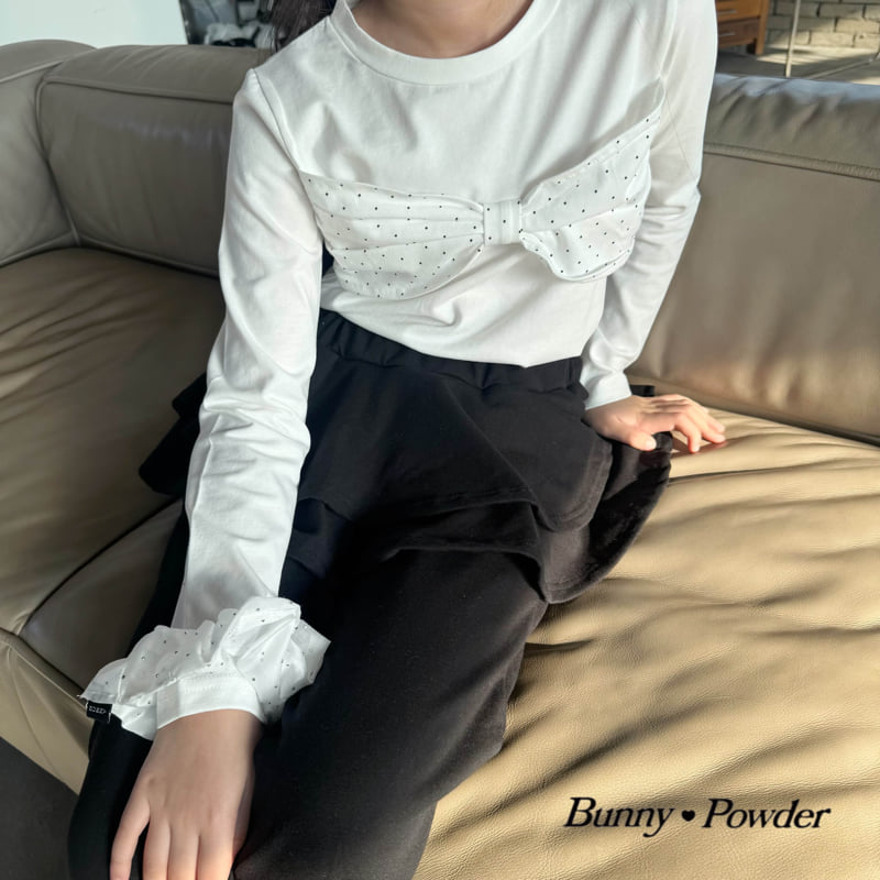 Bunny Powder - Korean Children Fashion - #childofig - Ribbon Polka Tee - 4