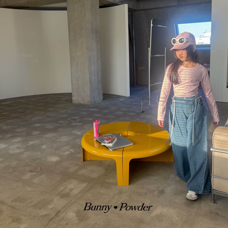 Bunny Powder - Korean Children Fashion - #childofig - Dot Denim Pants - 11