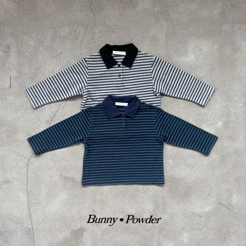Bunny Powder - Korean Children Fashion - #childrensboutique - Mark Collar Tee