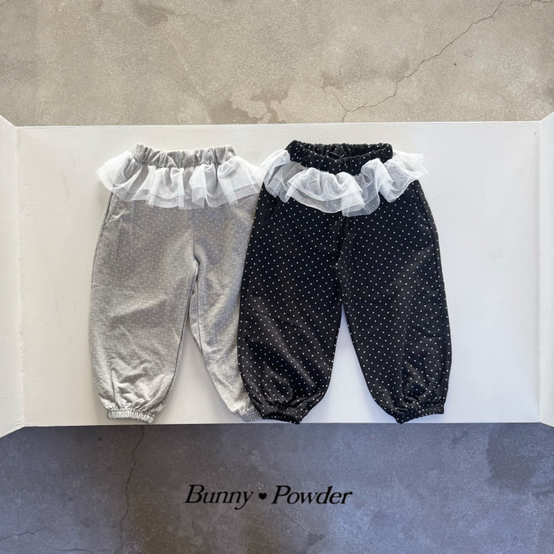 Bunny Powder - Korean Children Fashion - #childrensboutique - Sheer Dot Jogger Pants