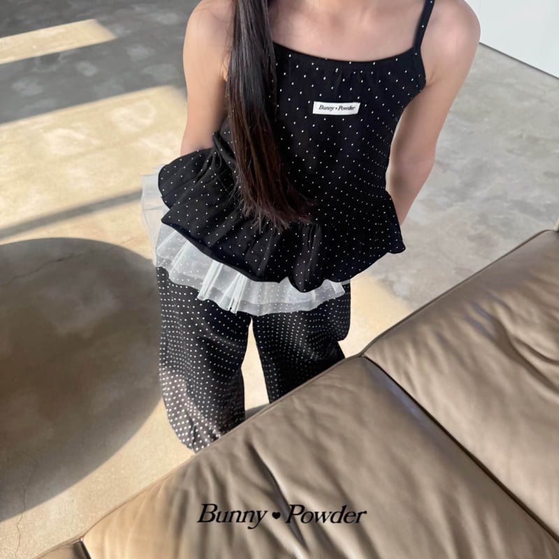 Bunny Powder - Korean Children Fashion - #childrensboutique - Dot Layered Sleeveless Top - 4