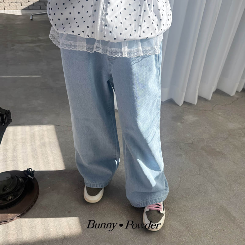 Bunny Powder - Korean Children Fashion - #childrensboutique - Heart Denim Pants - 4