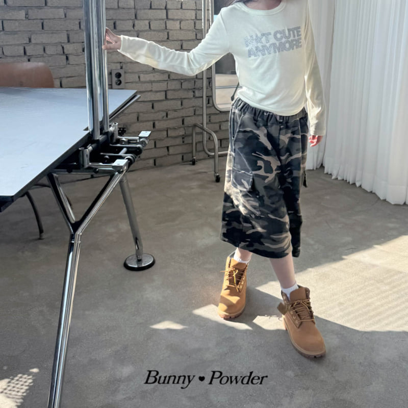 Bunny Powder - Korean Children Fashion - #discoveringself - Look-At-Me Bermuda Pants (Camo) - 12