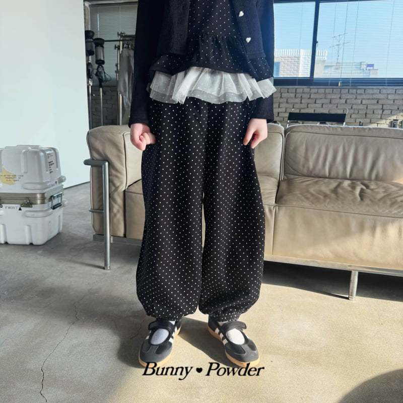 Bunny Powder - Korean Children Fashion - #discoveringself - Sheer Dot Jogger Pants - 3