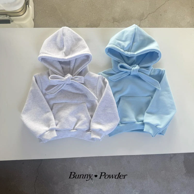 Bunny Powder - Korean Children Fashion - #fashionkids - Ribbon Hoodie Sweatshirt