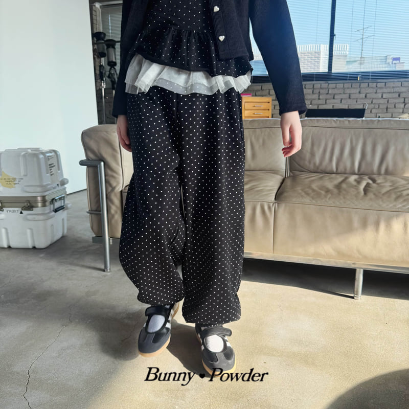 Bunny Powder - Korean Children Fashion - #discoveringself - Sheer Dot Jogger Pants - 4