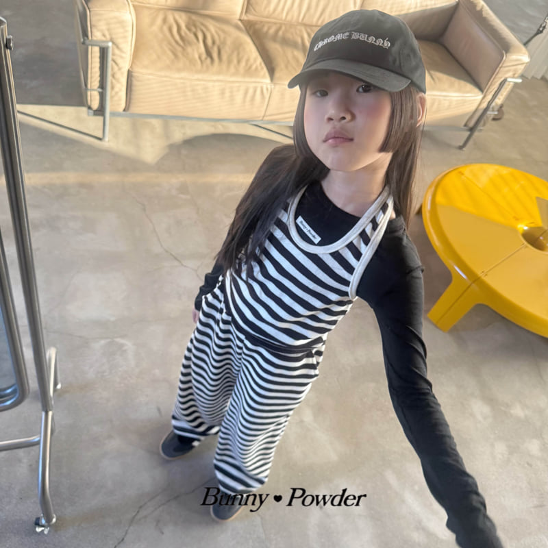 Bunny Powder - Korean Children Fashion - #kidsshorts - Striped Halter Sleeveless Top - 8