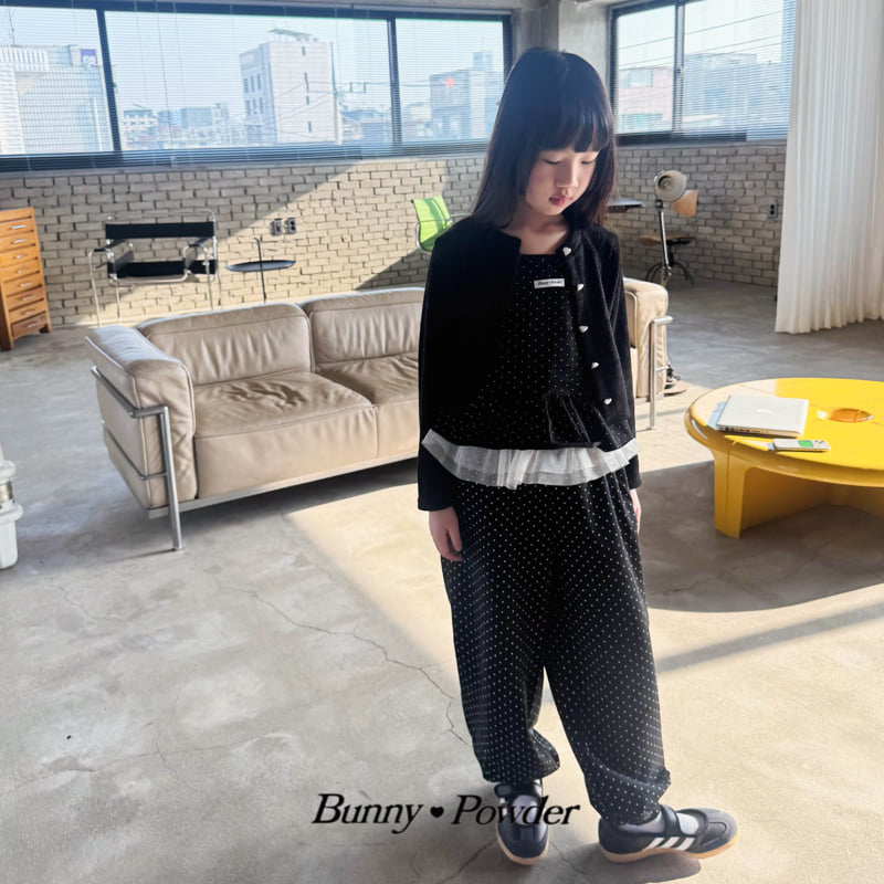 Bunny Powder - Korean Children Fashion - #kidsshorts - Sheer Dot Jogger Pants - 5