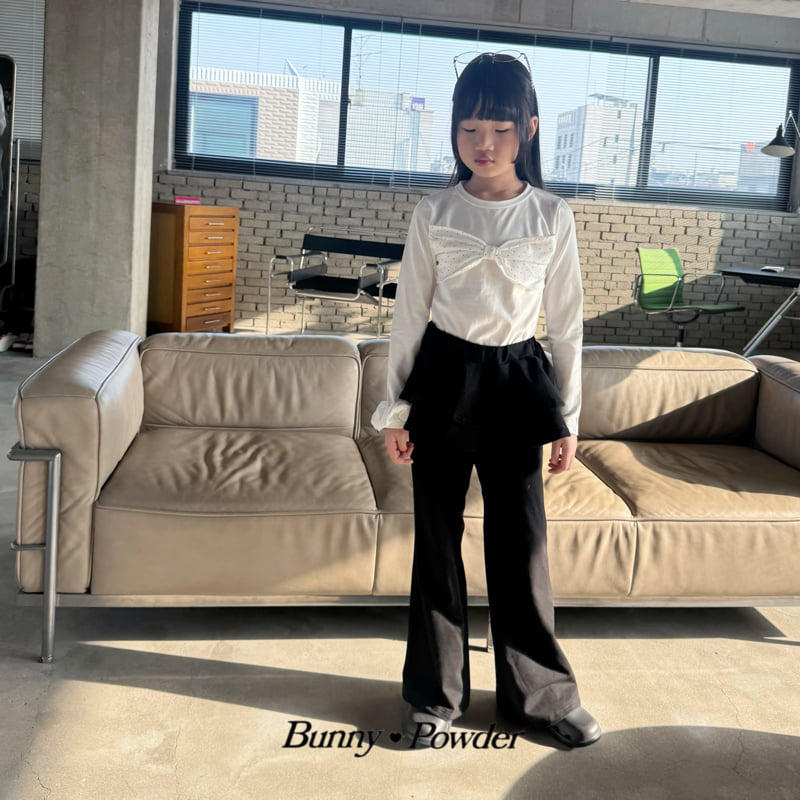 Bunny Powder - Korean Children Fashion - #fashionkids - Holic Tiered Bootcut Pants - 4
