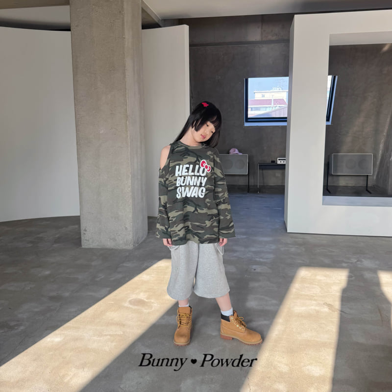 Bunny Powder - Korean Children Fashion - #kidsshorts - Shoulder Slit Tee - 3
