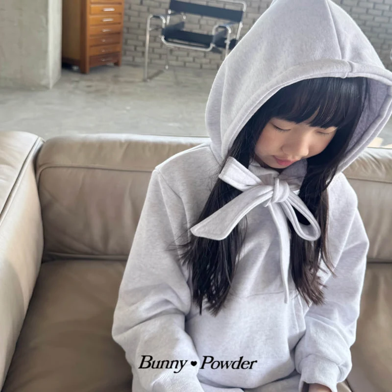 Bunny Powder - Korean Children Fashion - #kidsstore - Ribbon Hoodie Sweatshirt - 3