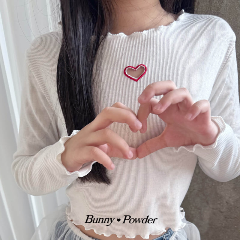 Bunny Powder - Korean Children Fashion - #kidsstore - Heart Tee - 6