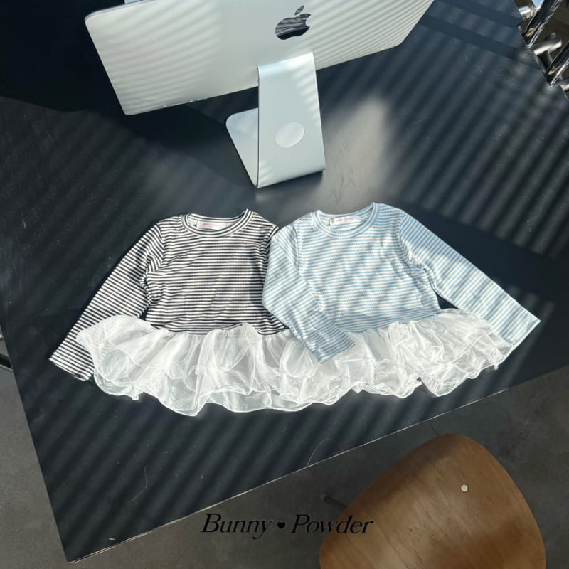 Bunny Powder - Korean Children Fashion - #kidsstore - Sheer Striped Tee