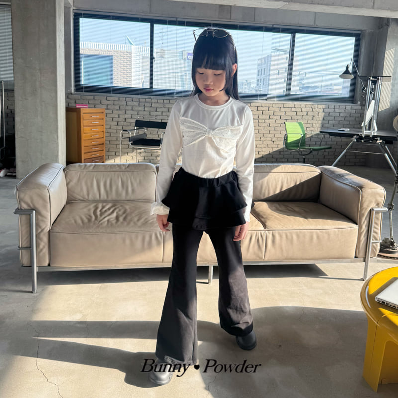 Bunny Powder - Korean Children Fashion - #kidsstore - Holic Tiered Bootcut Pants - 5