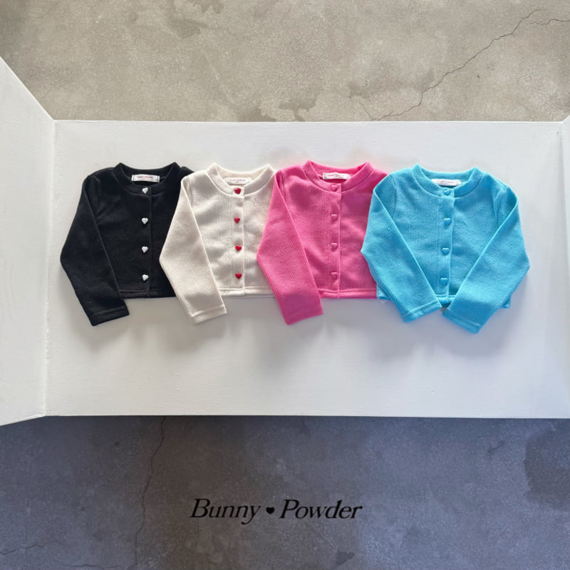 Bunny Powder - Korean Children Fashion - #kidzfashiontrend - Heart Cardigan