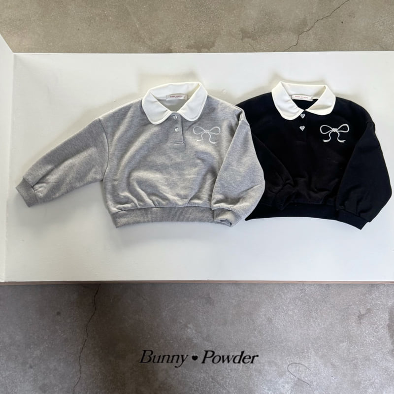 Bunny Powder - Korean Children Fashion - #kidzfashiontrend - Preppy Collar Sweatshirt