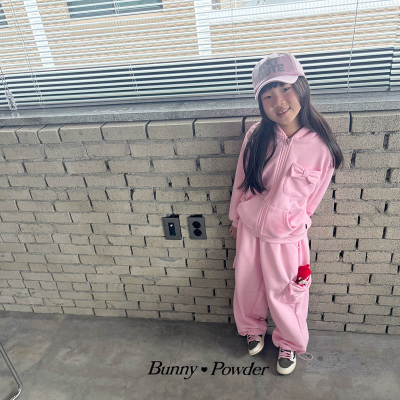 Bunny Powder - Korean Children Fashion - #littlefashionista - Ribbon Pocket Hood Zip-Up - 7