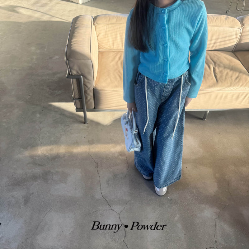 Bunny Powder - Korean Children Fashion - #magicofchildhood - Dot Denim Pants - 5