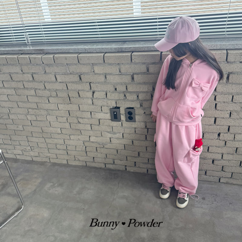 Bunny Powder - Korean Children Fashion - #magicofchildhood - Ribbon Pocket Hood Zip-Up - 8