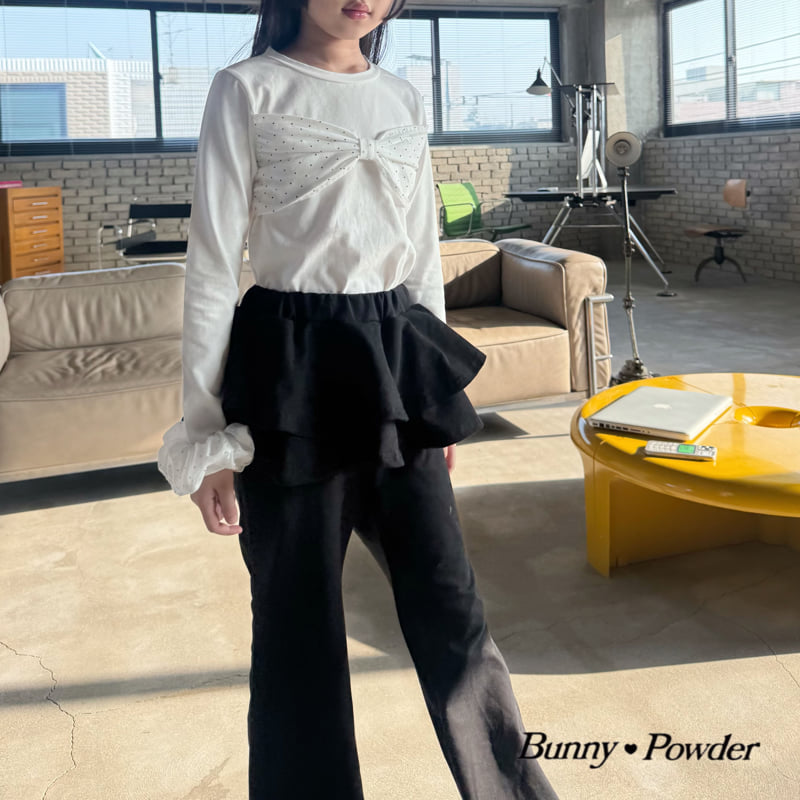 Bunny Powder - Korean Children Fashion - #magicofchildhood - Holic Tiered Bootcut Pants - 9