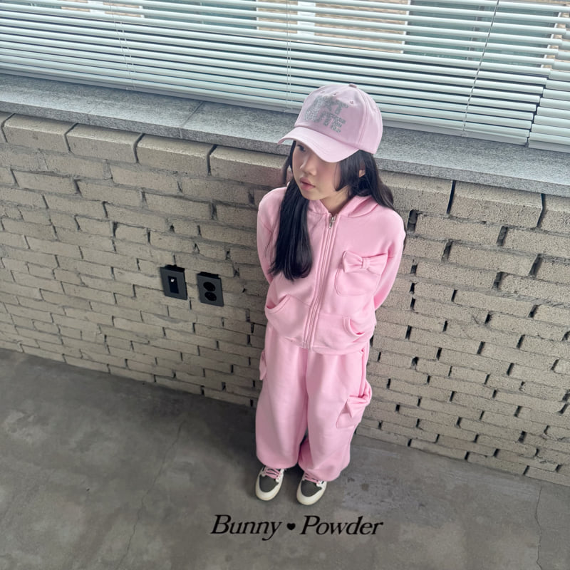 Bunny Powder - Korean Children Fashion - #minifashionista - Ribbon Pocket Hood Zip-Up - 9