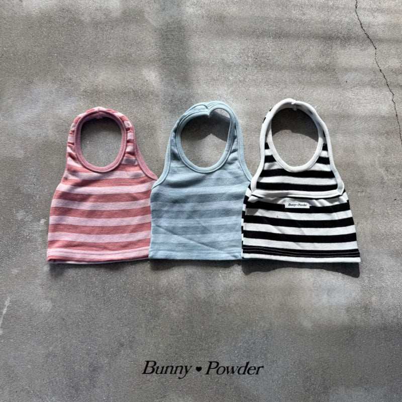 Bunny Powder - Korean Children Fashion - #prettylittlegirls - Striped Halter Sleeveless Top