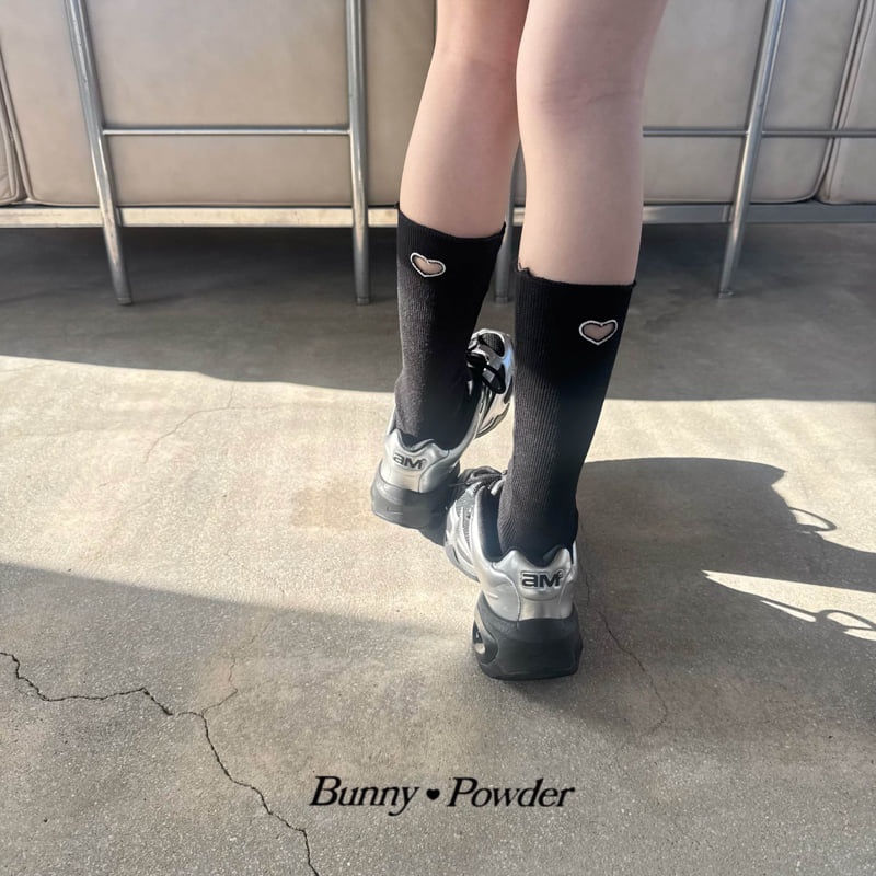 Bunny Powder - Korean Children Fashion - #todddlerfashion - Heart Knee Socks - 6